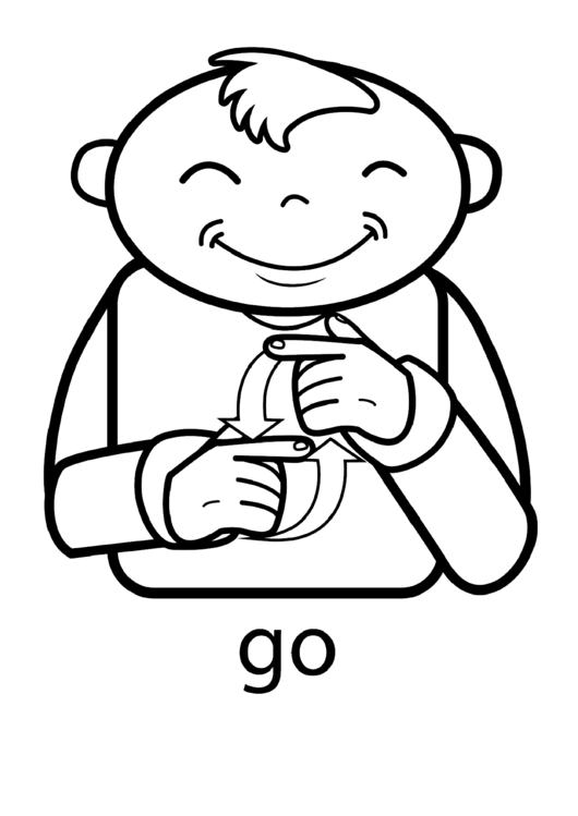 Sign Language - Go Sign Printable pdf