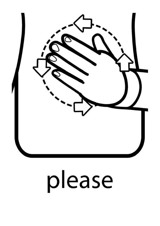 Sign Language Words: Please Sign Printable pdf