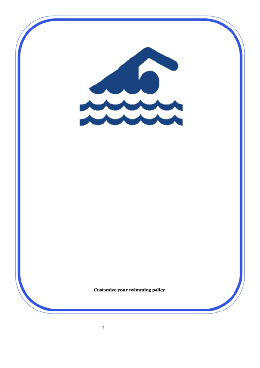 Swimming Pool Policy Blank Printable pdf