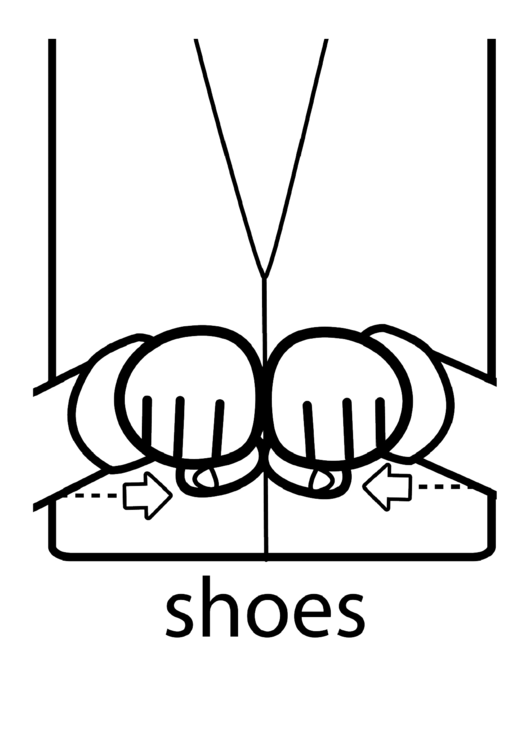 Sign Language Words: Shoes Sign Printable pdf