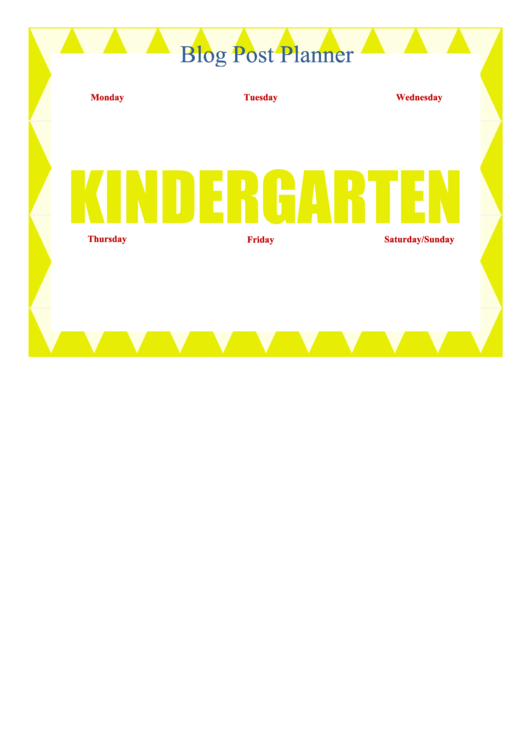 Kindergarten Sign Printable pdf