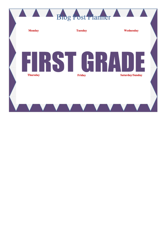 First Grade Sign Printable pdf