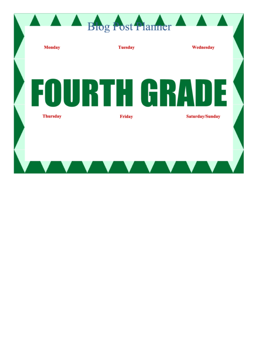 Fourth Grade Sign Printable pdf