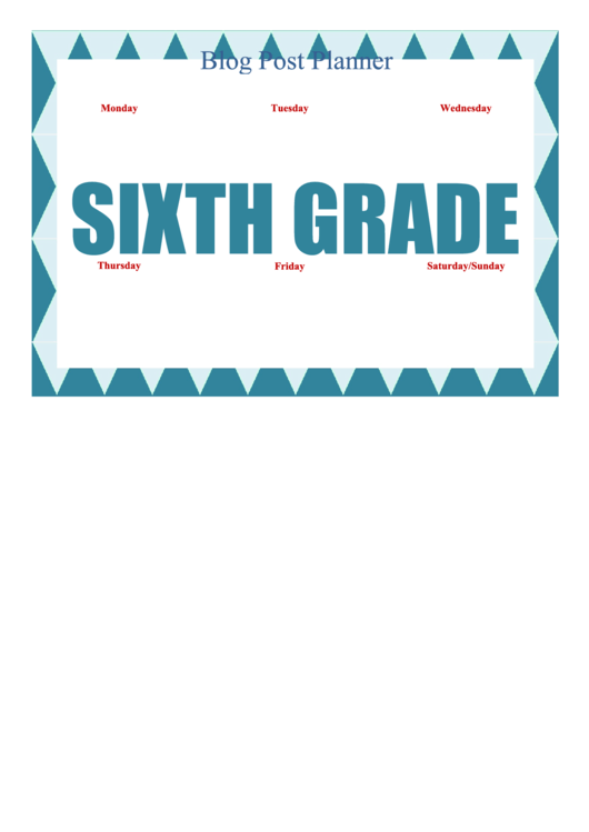 Sixth Grade Sign Printable pdf