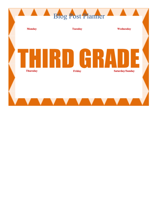 Third Grade Sign Printable pdf