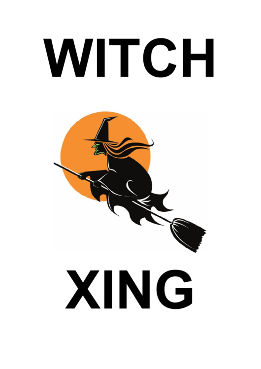 Fillable Witch Xing Sign printable pdf download