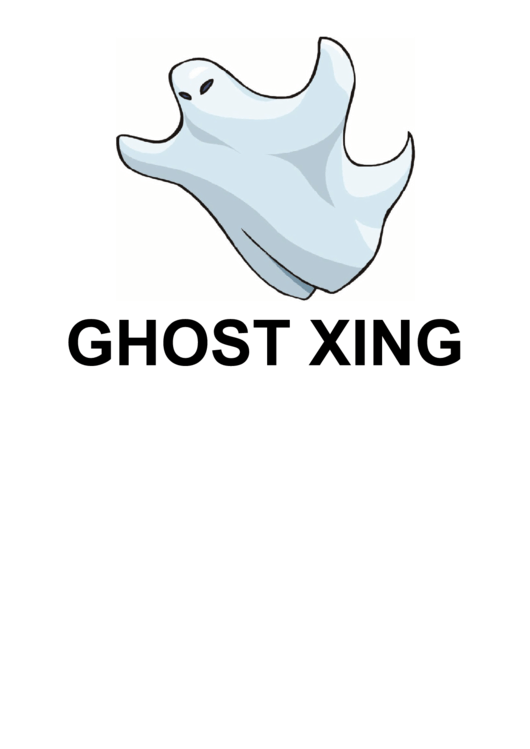 Ghost Xing Sign Printable pdf