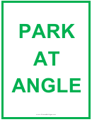 Park At Angle Sign