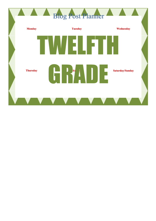 Twelfth Grade Sign Printable pdf
