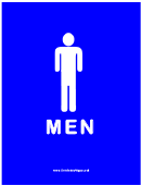 Access Rest Room Men Sign