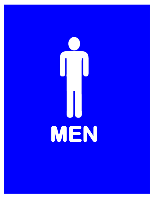 Access Rest Room Men Sign Printable pdf