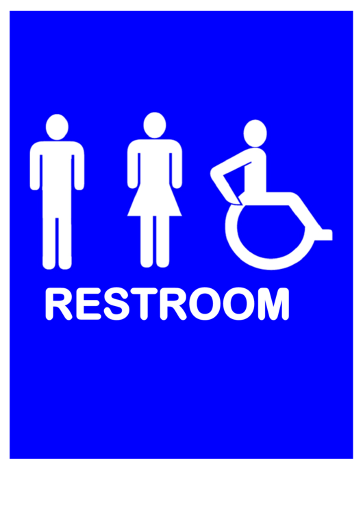 Access Rest Room All Sign Printable pdf
