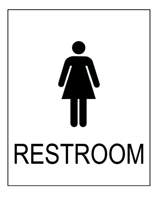 Womens Restroom Printable pdf