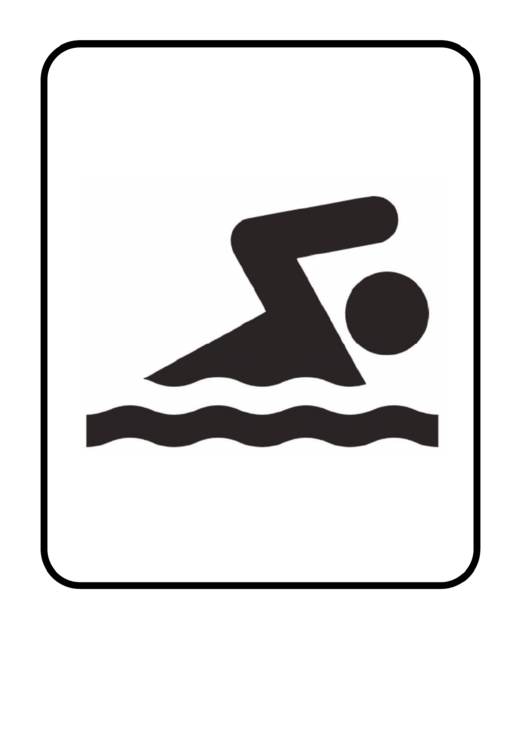 Swimming Sign Printable pdf
