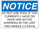 Pool Sign Diarrhea