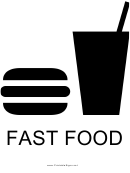 Fast Food With Caption Sign