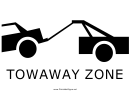 Towaway Zone With Caption Sign