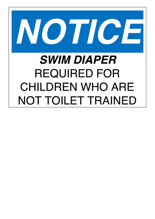 Pool Sign Swim Diaper Printable pdf
