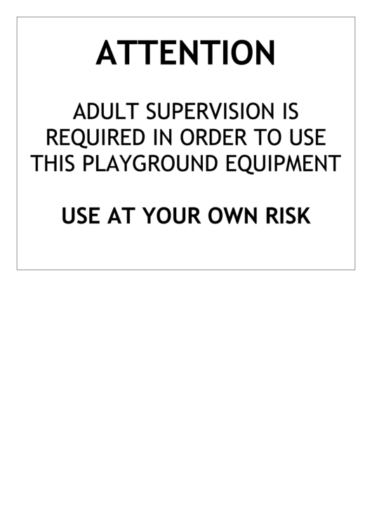 Playground Equipment Printable pdf