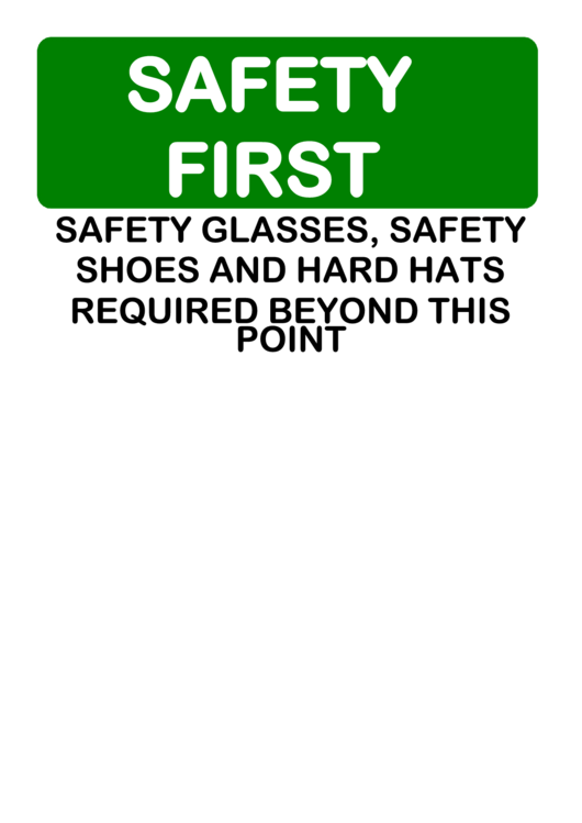Safety Equipment Printable pdf