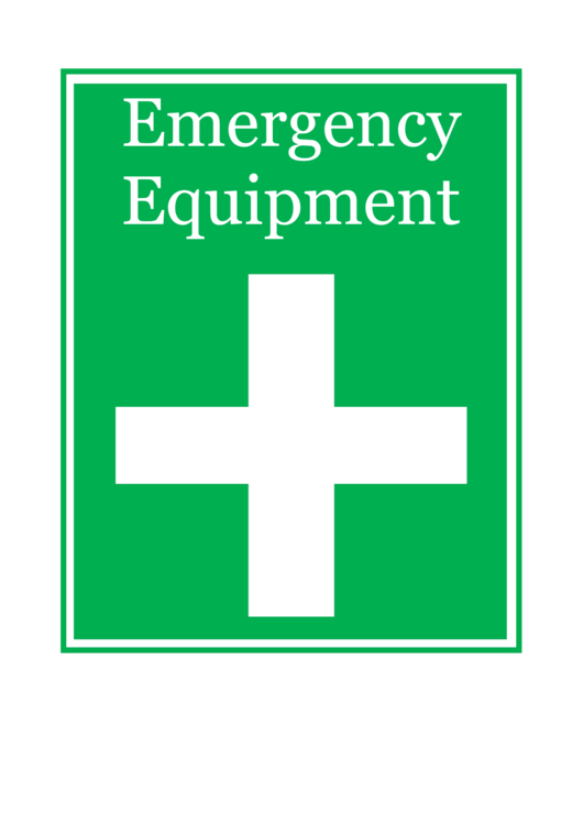 Emergency Equipment Printable pdf