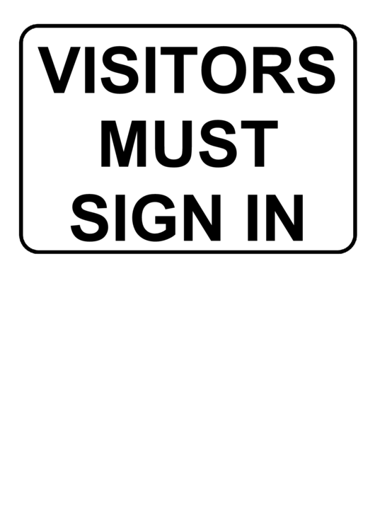 Visitor Sign In Printable pdf