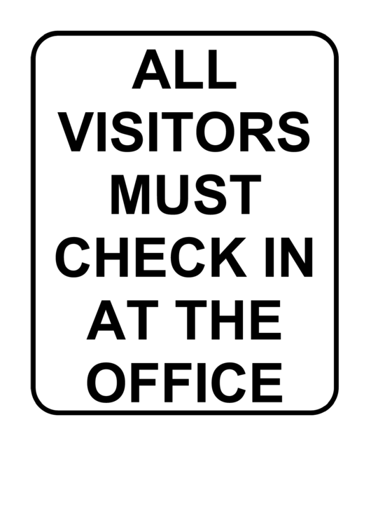 School Visitor Sign Printable pdf