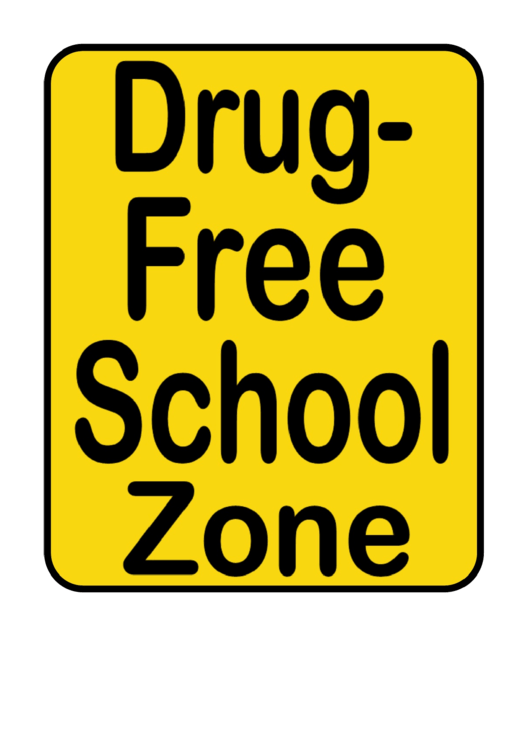 Drug-Free School Sign Template Printable pdf