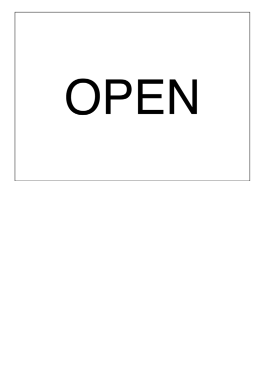 Open Sign Template Printable pdf