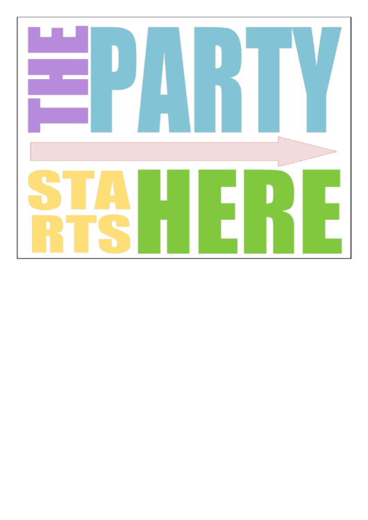 Party Lawn Sign-Right Printable pdf