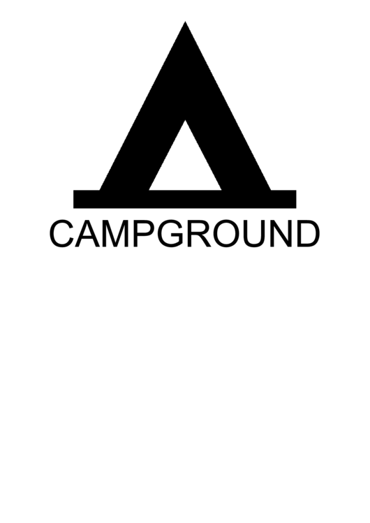 Campground With Caption Sign Printable pdf