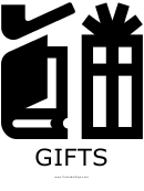 Gifts With Caption Sign