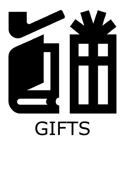 Gifts With Caption Sign Printable pdf