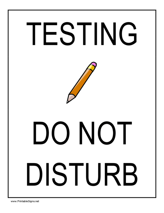 Testing Do Not Disturb Printable pdf