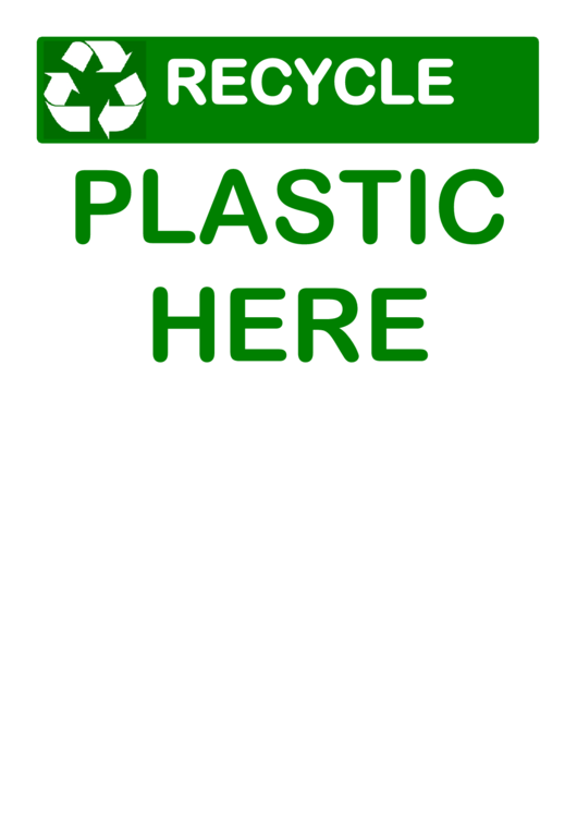Recyclable Plastic Printable pdf