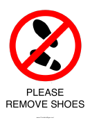 Please Remove Shoes