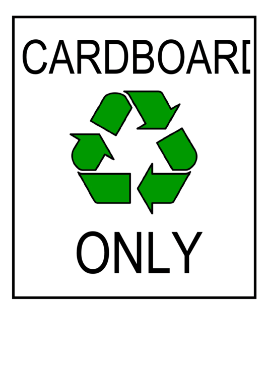 Recycle Cardboard Printable pdf