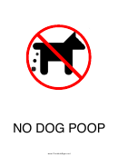 No Dog Poop Sign Template