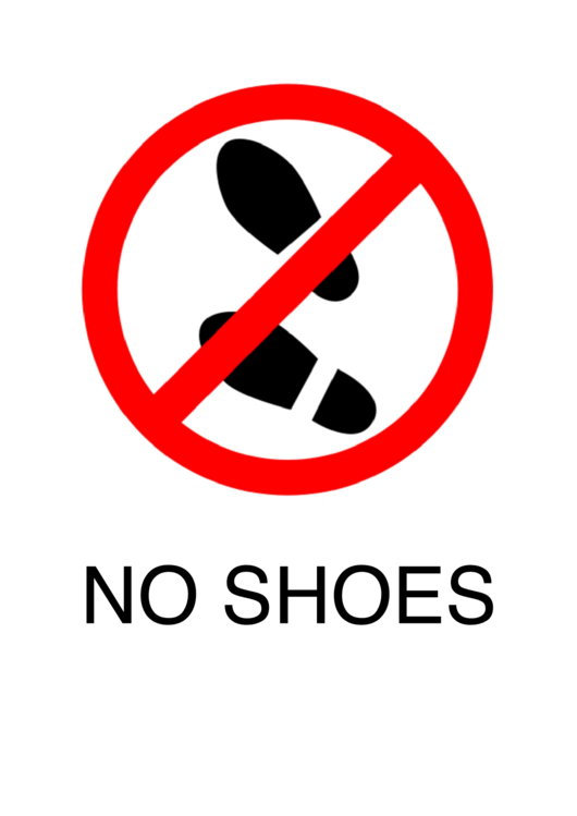 No Shoes Template Printable pdf