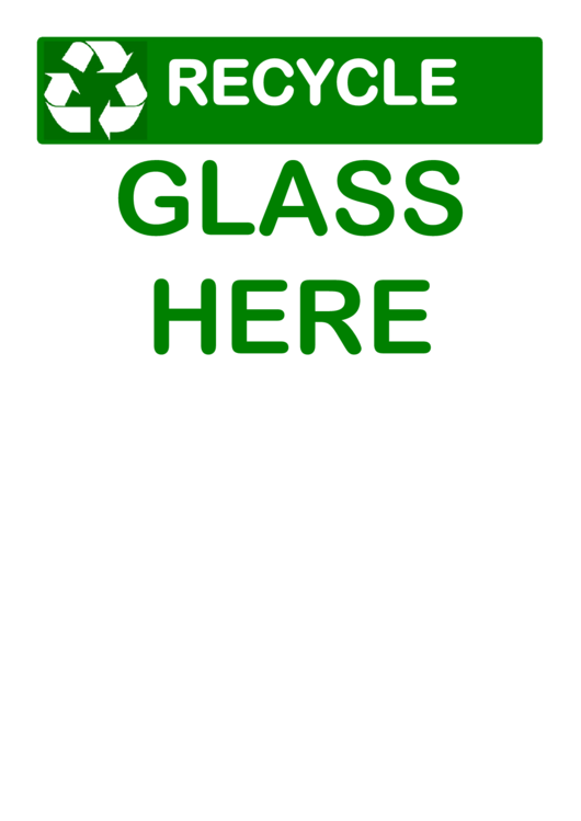 Recyclable Glass Printable pdf