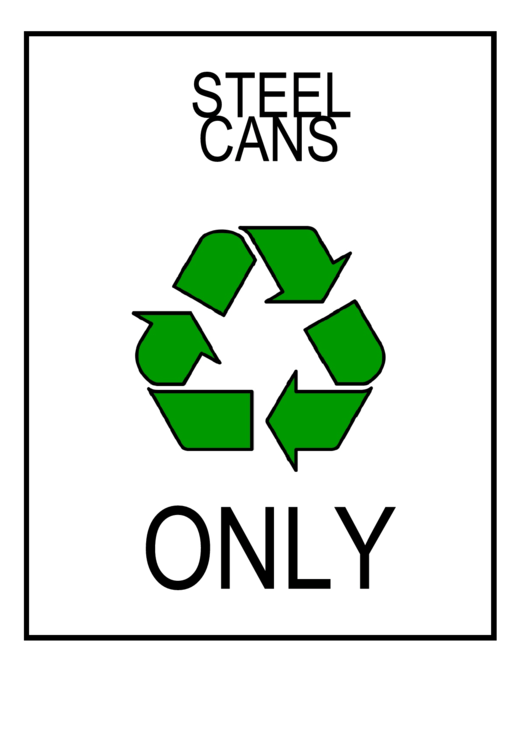 Recyclesteelcans Printable pdf