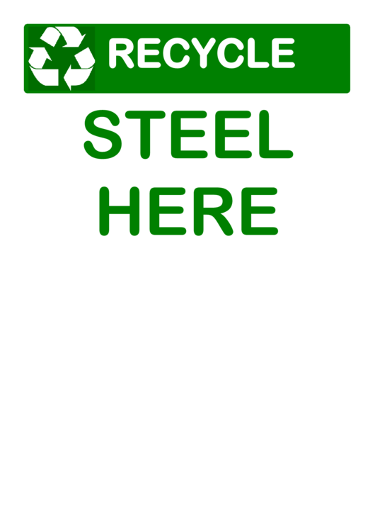 Recyclable Steel Printable pdf
