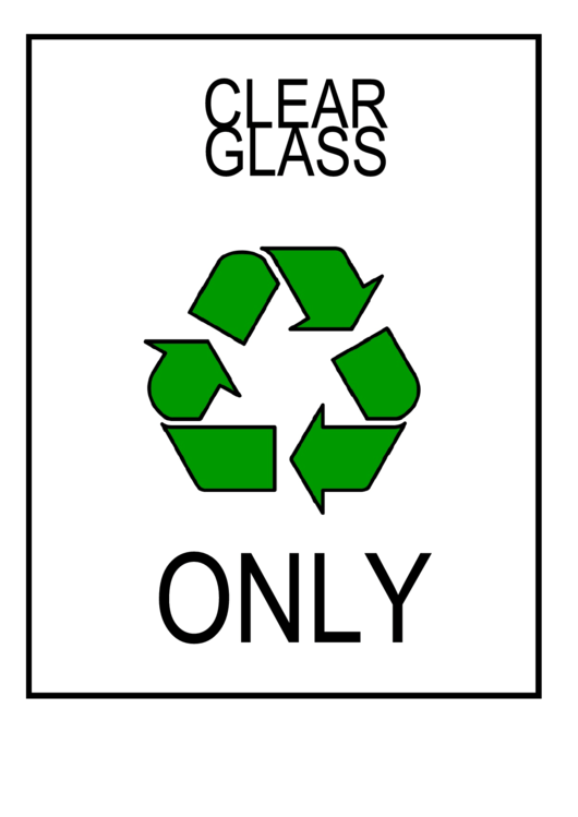 Recycleclearglass Printable pdf