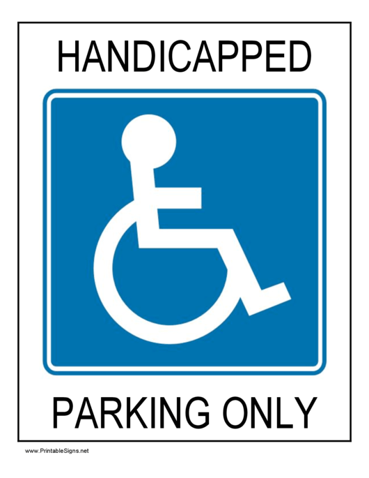Parking Only Sign Template Printable pdf