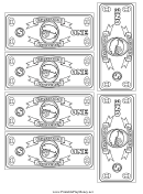 Classroom Currency One Dollar Bill Template