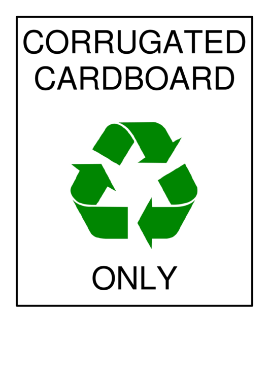 Corrugated Cardboard Recyclables Printable pdf