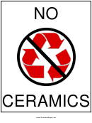 Recyclables - No Ceramics