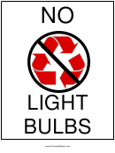 Recyclables - No Light Bulds