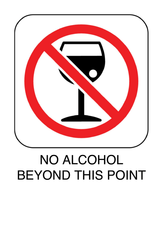No Alcohol Beyond This Point Printable pdf