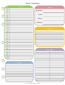 Daily Schedule Template - Colored
